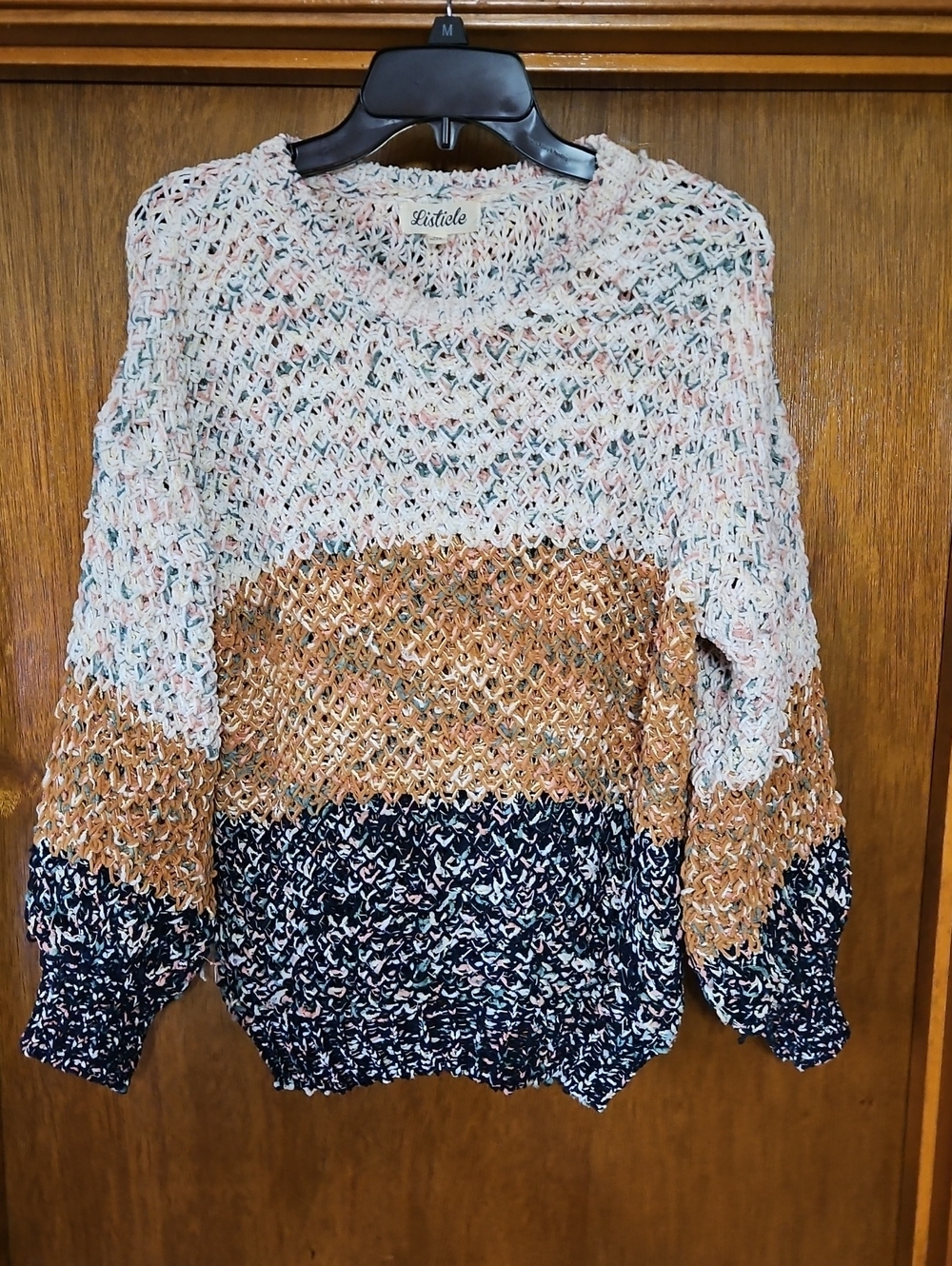 Listicle Knit Colorblock Sweater Womens Medium